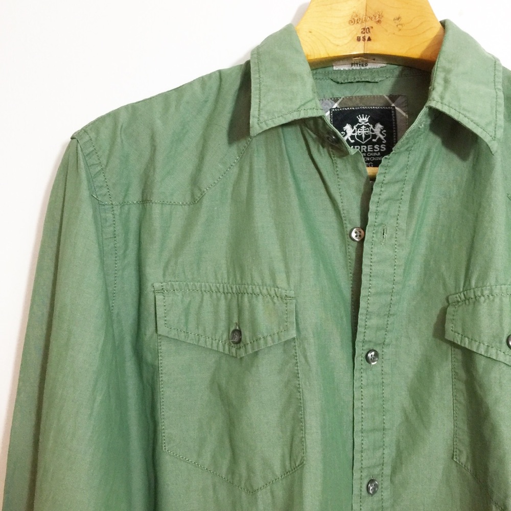 Like New Express Tab Sleeve Fitted Shirt